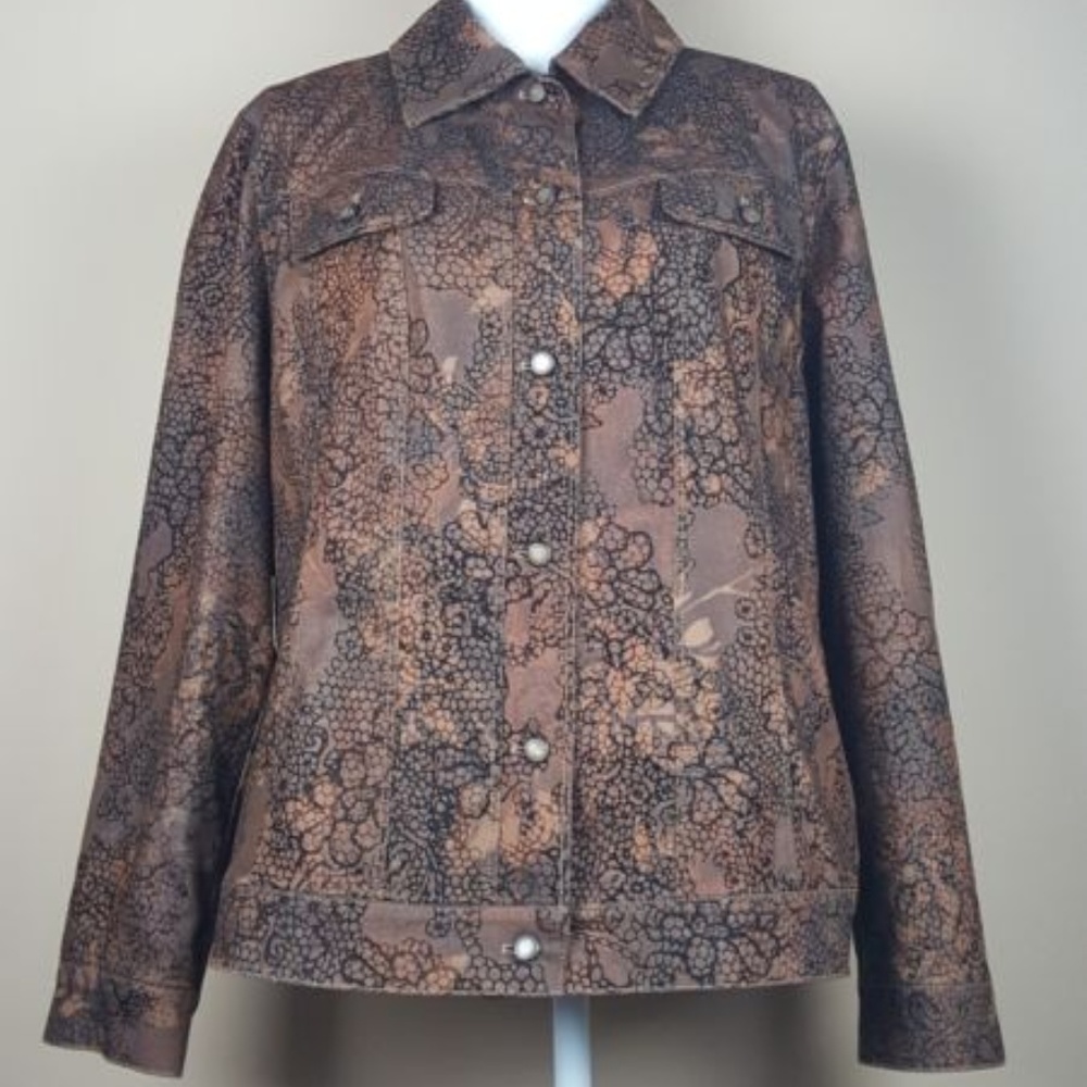 Gerry Weber  Animal Print Button Up Jacket / Coat